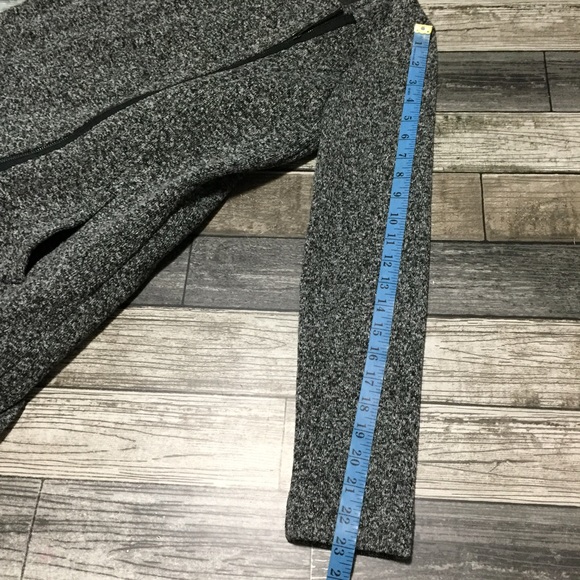 Banana Republic Fleece Jacket Women’s XS Gray Black Marled Asymmetrical Zip - Picture 2 of 9